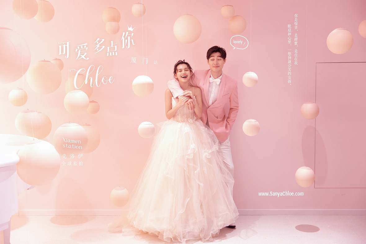 婚纱照的七彩颜色，每一种都美到极致