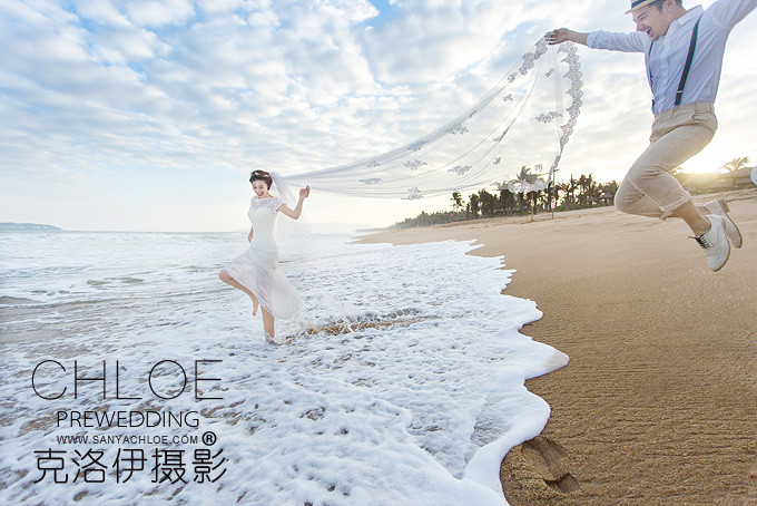 水下婚纱照的浪漫演绎